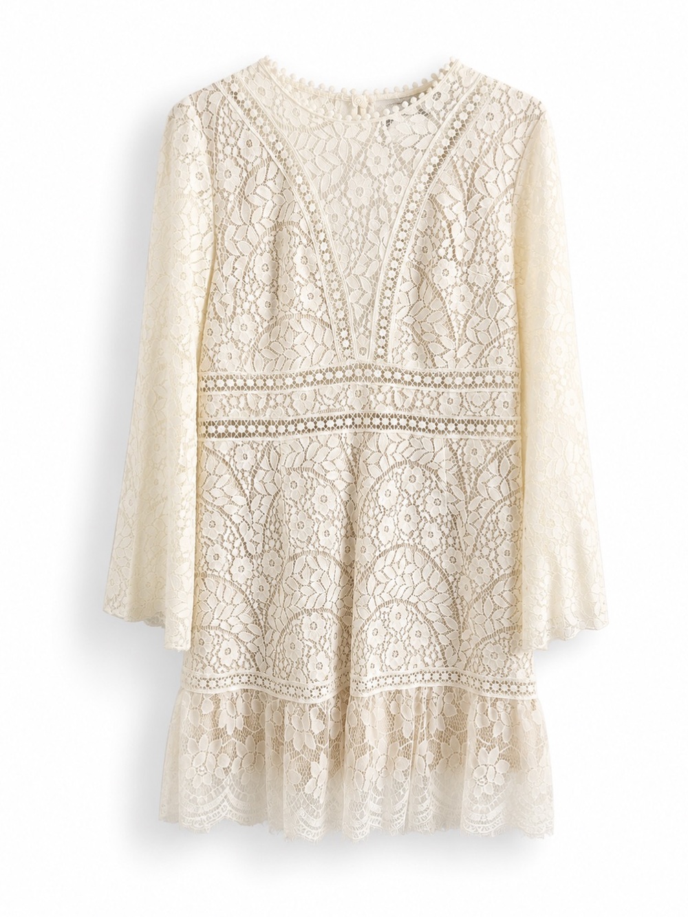 BLUE B COLLECTION LACE EYELET EMBROIDERED FESTIVAL DRESS SZ L - Picture 2 of 3